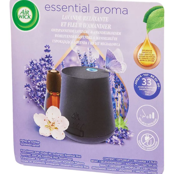 Air Wick Essential Aroma Geurverspreider Ontspannende Lavendel & Amandelbloesem Zwart Outlet