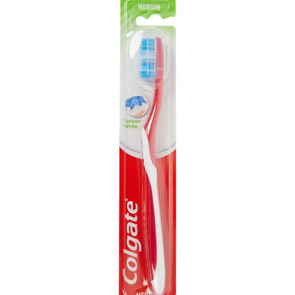 Colgate Tandenborstel Twister White Blauw,Rood Clearance