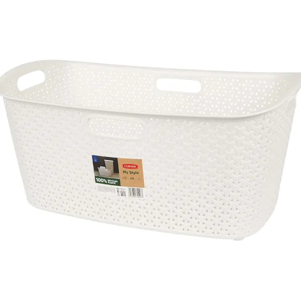 Curver Rattan Wasmand Zwart,Wit Flash Sale