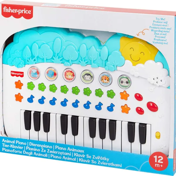 Fisher-Price Dierenpiano Meerkleurig New