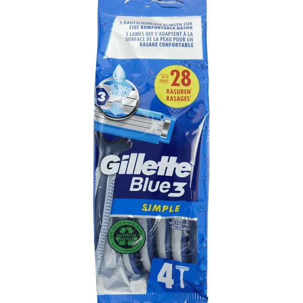 Gillette Blue3 Scheermesjes Simple Blauw New