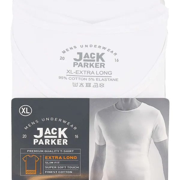 Jack Parker Extra Lang T-Shirt Wit Cheap