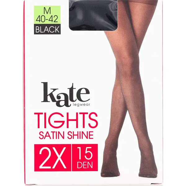 Kate Legwear Satin Shine Panty'S 15 Denier Zwart Flash Sale