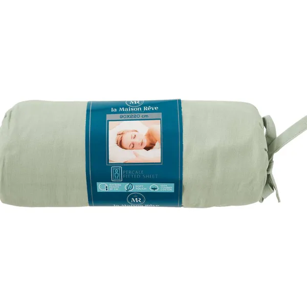 La Maison Rêve La Maison R Ve Percale Hoeslaken Blauw,Grijs,Groen,Wit Discount