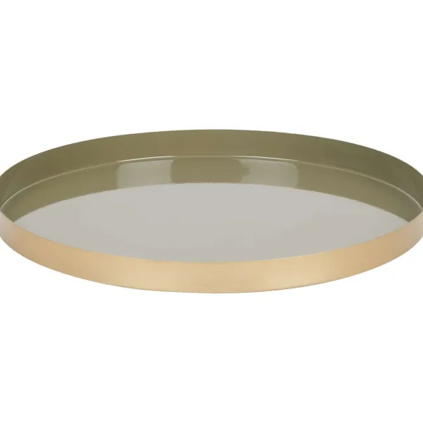 Merk Metalen Onderbord Beige,Goud,Groen Discount