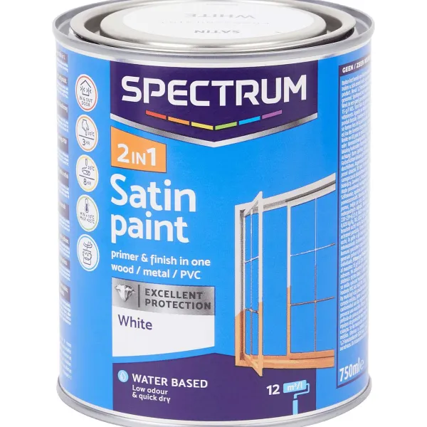 Spectrum 2-In-1 Satijnglans Verf Wit Best